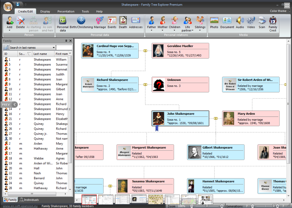 Ancestry research – with Family Tree Explorer