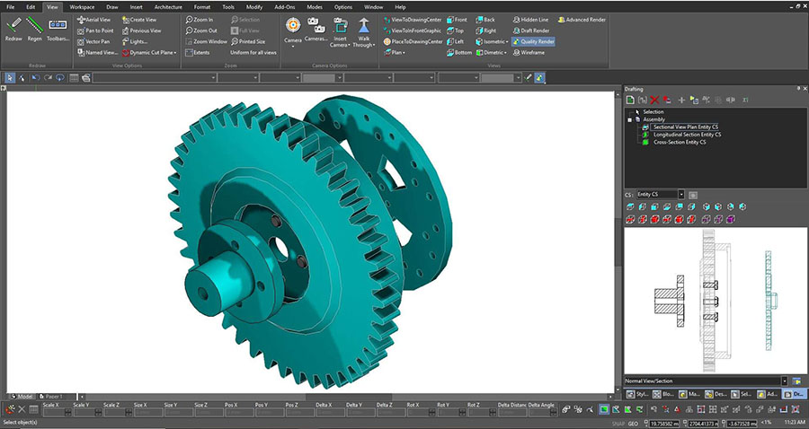 Advanced 2D/3D CAD Software